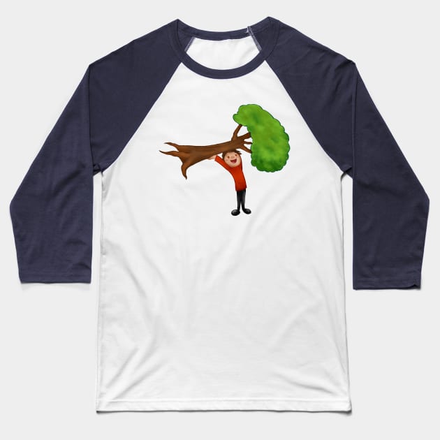 Save A Tree - Boy Edition Baseball T-Shirt by eco